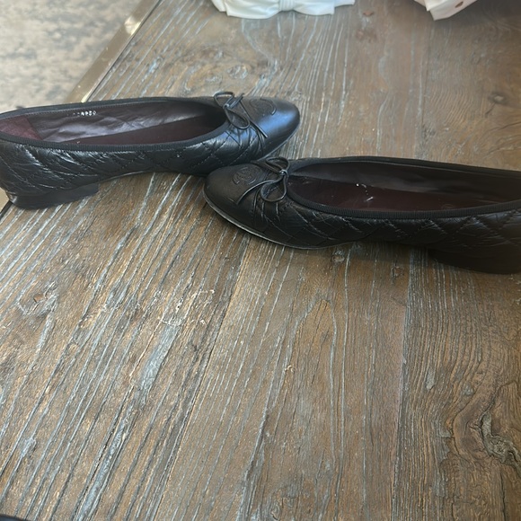 Chanel black quilted leather ballerina flats authentic - Picture 8 of 8